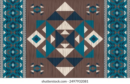 American tribal ethnic native pattern.Traditional Navajo,Aztec,Apache,Southwest and Mexican style fabric pattern.Abstract vector motifs pattern.For fabric,clothing,blanket,carpet,woven,wrap,decoration
