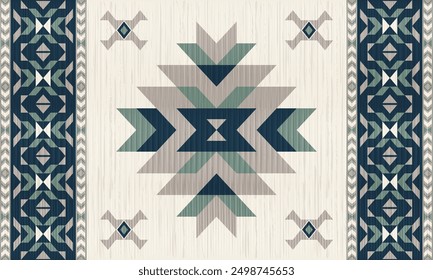 American tribal ethnic native pattern.Traditional Navajo,Aztec,Apache,Southwest and Mexican style fabric pattern.Abstract vector motifs pattern.For fabric,clothing,blanket,carpet,woven,wrap,decoration