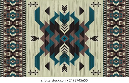 American tribal ethnic native pattern.Traditional Navajo,Aztec,Apache,Southwest and Mexican style fabric pattern.Abstract vector motifs pattern.For fabric,clothing,blanket,carpet,woven,wrap,decoration