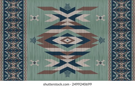 American tribal ethnic native pattern.Traditional Navajo,Aztec,Apache,Southwest and Mexican style fabric pattern.Abstract vector motifs pattern.For fabric,clothing,blanket,carpet,woven,wrap,decoration