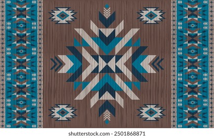 American tribal ethnic native pattern.Traditional Navajo,Aztec,Apache,Southwest and Mexican style fabric pattern.Abstract vector motifs pattern.For fabric,clothing,blanket,carpet,woven,wrap,decoration