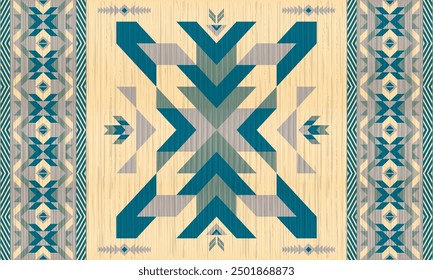 American tribal ethnic native pattern.Traditional Navajo,Aztec,Apache,Southwest and Mexican style fabric pattern.Abstract vector motifs pattern.For fabric,clothing,blanket,carpet,woven,wrap,decoration