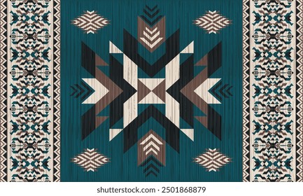 American tribal ethnic native pattern.Traditional Navajo,Aztec,Apache,Southwest and Mexican style fabric pattern.Abstract vector motifs pattern.For fabric,clothing,blanket,carpet,woven,wrap,decoration
