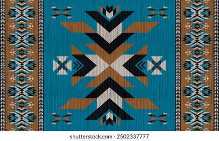American tribal ethnic native pattern.Traditional Navajo,Aztec,Apache,Southwest and Mexican style fabric pattern.Abstract vector motifs pattern.For fabric,clothing,blanket,carpet,woven,wrap,decoration