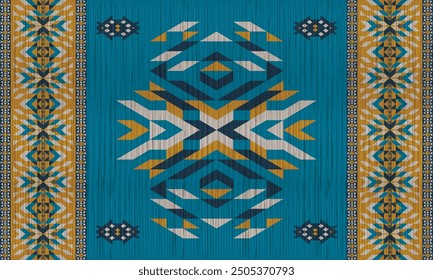 American tribal ethnic native pattern.Traditional Navajo,Aztec,Apache,Southwest and Mexican style fabric pattern.Abstract vector motifs pattern.For fabric,clothing,blanket,carpet,woven,wrap,decoration