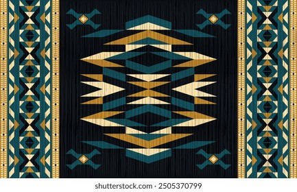 American tribal ethnic native pattern.Traditional Navajo,Aztec,Apache,Southwest and Mexican style fabric pattern.Abstract vector motifs pattern.For fabric,clothing,blanket,carpet,woven,wrap,decoration