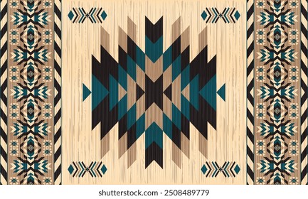 American tribal ethnic native pattern.Traditional Navajo,Aztec,Apache,Southwest and Mexican style fabric pattern.Abstract vector motifs pattern.For fabric,clothing,blanket,carpet,woven,wrap,decoration
