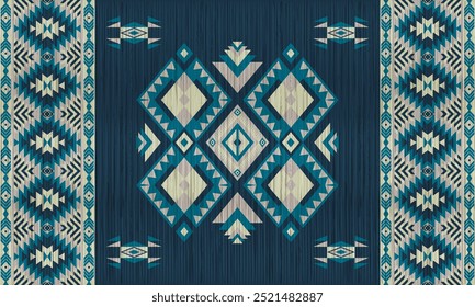 American tribal ethnic native pattern.Traditional Navajo,Aztec,Apache,Southwest and Mexican style fabric pattern.Abstract vector motifs pattern.For fabric,clothing,blanket,carpet,woven,wrap,decoration