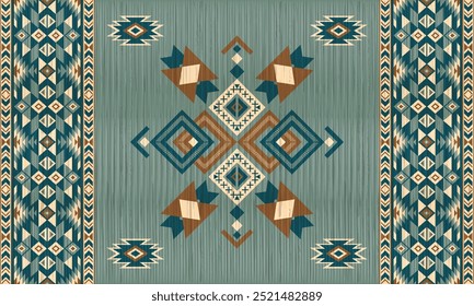 Padrão nativo étnico americano.Tradicional Navajo,Asteca,Apache,Sudoeste e estilo mexicano padrão de tecido.Motivos vetoriais abstratos pattern.For tecido,roupas,cobertor,tapete,tecido,envoltório,decoração