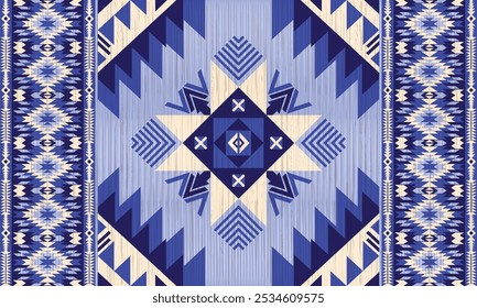 American tribal ethnic native pattern.Traditional Navajo,Aztec,Apache,Southwest and Mexican style fabric pattern.Abstract vector motifs pattern.For fabric,clothing,blanket,carpet,woven,wrap,decoration