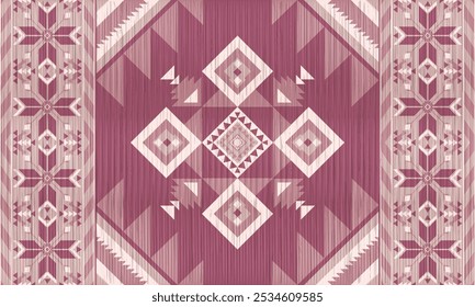 American tribal ethnic native pattern.Traditional Navajo,Aztec,Apache,Southwest and Mexican style fabric pattern.Abstract vector motifs pattern.For fabric,clothing,blanket,carpet,woven,wrap,decoration