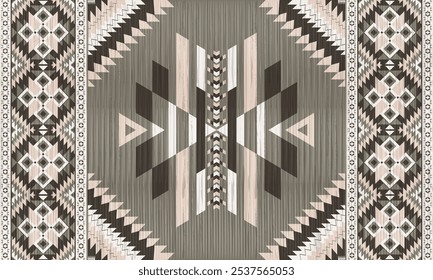 American tribal ethnic native pattern.Traditional Navajo,Aztec,Apache,Southwest and Mexican style fabric pattern.Abstract vector motifs pattern.For fabric,clothing,blanket,carpet,woven,wrap,decoration
