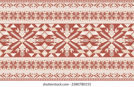 American tribal ethnic native pattern.Traditional Navajo,Aztec,Apache,Southwest and Mexican style fabric pattern.Abstract vector motif pattern.For fabric,clothing,blanket,carpet,woven,wrap,decoration.