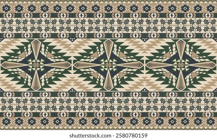 American tribal ethnic native pattern.Traditional Navajo,Aztec,Apache,Southwest and Mexican style fabric pattern.Abstract vector motif pattern.For fabric,clothing,blanket,carpet,woven,wrap,decoration.