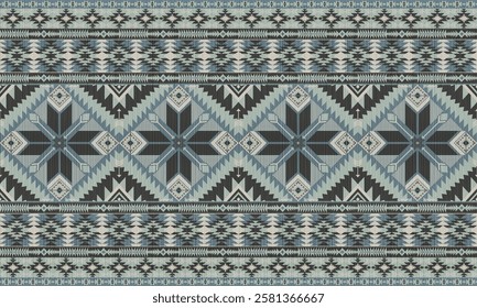 American tribal ethnic native pattern.Traditional Navajo,Aztec,Apache,Southwest and Mexican style fabric pattern.Abstract vector motif pattern.For fabric,clothing,blanket,carpet,woven,wrap,decoration.