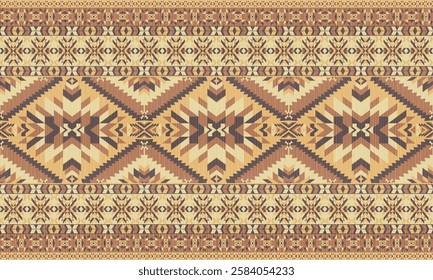 American tribal ethnic native pattern.Traditional Navajo,Aztec,Apache,Southwest and Mexican style fabric pattern.Abstract vector motif pattern.For fabric,clothing,blanket,carpet,woven,wrap,decoration.