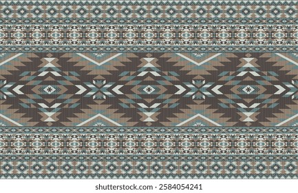 American tribal ethnic native pattern.Traditional Navajo,Aztec,Apache,Southwest and Mexican style fabric pattern.Abstract vector motif pattern.For fabric,clothing,blanket,carpet,woven,wrap,decoration.