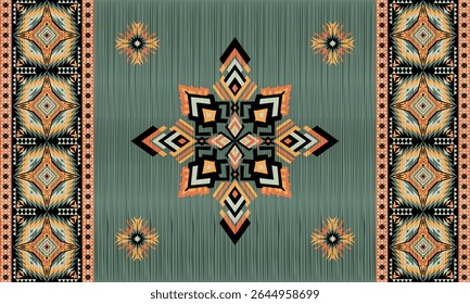 Padrão nativo étnico americano.Tradicional Navajo,Asteca,Apache,Sudoeste e estilo mexicano padrão de tecido.Motivo vetorial abstrato pattern.For tecido,roupas,cobertor,tapete,tecido,envoltório,decoração.