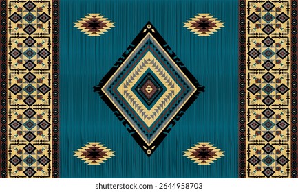 Padrão nativo étnico americano.Tradicional Navajo,Asteca,Apache,Sudoeste e estilo mexicano padrão de tecido.Motivo vetorial abstrato pattern.For tecido,roupas,cobertor,tapete,tecido,envoltório,decoração.