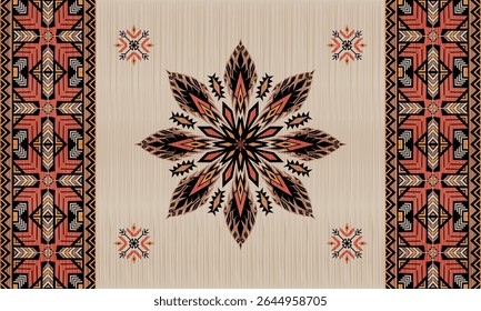 Padrão nativo étnico americano.Tradicional Navajo,Asteca,Apache,Sudoeste e estilo mexicano padrão de tecido.Motivo vetorial abstrato pattern.For tecido,roupas,cobertor,tapete,tecido,envoltório,decoração.