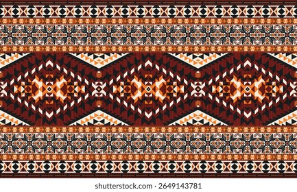 Padrão nativo étnico americano.Tradicional Navajo,Asteca,Apache,Sudoeste e estilo mexicano padrão de tecido.Motivos vetoriais abstratos pattern.For tecido,roupas,cobertor,tapete,tecido,envoltório,decoração
