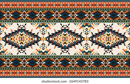 Padrão nativo étnico americano.Tradicional Navajo,Asteca,Apache,Sudoeste e estilo mexicano padrão de tecido.Motivos vetoriais abstratos pattern.For tecido,roupas,cobertor,tapete,tecido,envoltório,decoração