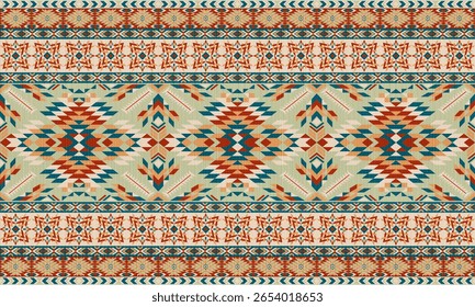 Padrão nativo étnico americano.Tradicional Navajo,Asteca,Apache,Sudoeste e estilo mexicano padrão de tecido.Motivos vetoriais abstratos pattern.For tecido,roupas,cobertor,tapete,tecido,envoltório,decoração