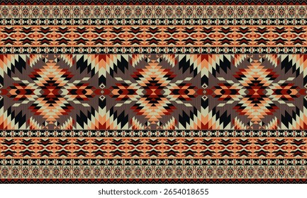 Padrão nativo étnico americano.Tradicional Navajo,Asteca,Apache,Sudoeste e estilo mexicano padrão de tecido.Motivos vetoriais abstratos pattern.For tecido,roupas,cobertor,tapete,tecido,envoltório,decoração