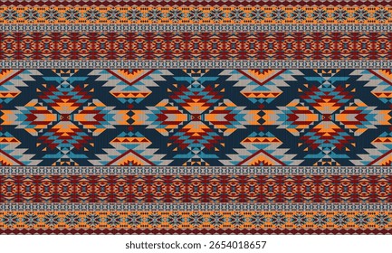 Padrão nativo étnico americano.Tradicional Navajo,Asteca,Apache,Sudoeste e estilo mexicano padrão de tecido.Motivos vetoriais abstratos pattern.For tecido,roupas,cobertor,tapete,tecido,envoltório,decoração