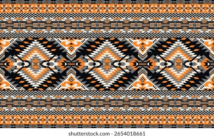 Padrão nativo étnico americano.Tradicional Navajo,Asteca,Apache,Sudoeste e estilo mexicano padrão de tecido.Motivos vetoriais abstratos pattern.For tecido,roupas,cobertor,tapete,tecido,envoltório,decoração