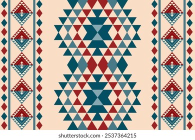 American tribal native pattern.Ethnic traditional Navajo,Aztec,Apache,Southwest vector style.Geometric boho abstract