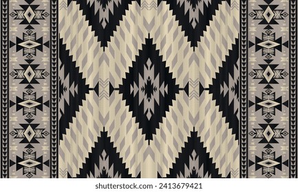 American tribal native seamless pattern.Ethnic traditional Navajo,Aztec,Apache,Southwest vector style.Geometric boho abstract motifs.Fabric,clothing,Mexican blanket,carpet,woven,print,wrap,decoration.