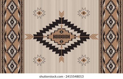 American tribal native seamless pattern.Ethnic traditional Navajo,Aztec,Apache,Southwest vector style.Geometric boho abstract motifs.Fabric,clothing,Mexican blanket,carpet,woven,print,wrap,decoration.