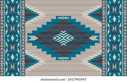 American tribal native seamless pattern.Ethnic traditional Navajo,Aztec,Apache,Southwest vector style.Geometric boho abstract motifs.Fabric,clothing,Mexican blanket,carpet,woven,print,wrap,decoration.