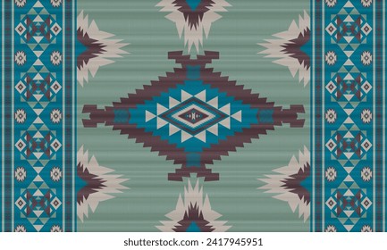 Patrón ininterrumpido tribal americano.Estilo vectorial del suroeste navajo tradicional, azteca, apache. Motivos abstractos geométricos de boho.Tejido, ropa, manta mexicana, alfombra, tejido, papel, envoltura, decoración.