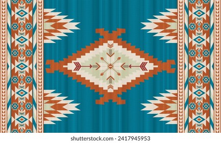 American tribal native seamless pattern.Ethnic traditional Navajo,Aztec,Apache,Southwest vector style.Geometric boho abstract motifs.Fabric,clothing,Mexican blanket,carpet,woven,print,wrap,decoration.