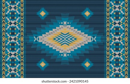Patrón ininterrumpido tribal americano.Estilo vectorial del suroeste navajo tradicional, azteca, apache. Motivos abstractos geométricos de boho.Tejido, ropa, manta mexicana, alfombra, tejido, papel, envoltura, decoración.