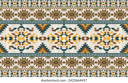 American tribal native seamless pattern.Ethnic traditional Navajo,Aztec,Apache,Southwest vector style.Geometric boho abstract motifs.Fabric,clothing,Mexican blanket,carpet,woven,print,wrap,decoration.