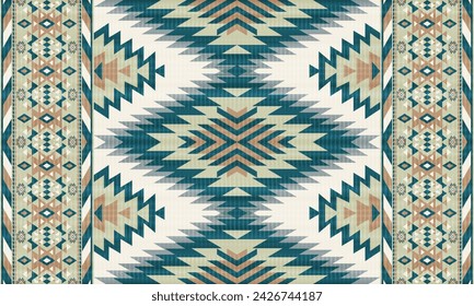 American tribal native seamless pattern.Ethnic traditional Navajo,Aztec,Apache,Southwest vector style.Geometric boho abstract motifs.Fabric,clothing,Mexican blanket,carpet,woven,print,wrap,decoration.