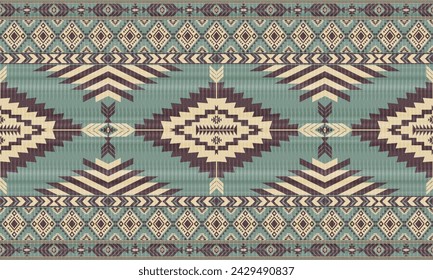 American tribal native seamless pattern.Ethnic traditional Navajo,Aztec,Apache,Southwest vector style.Geometric boho abstract motifs.Fabric,clothing,Mexican blanket,carpet,woven,print,wrap,decoration.