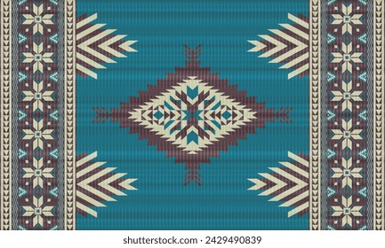 American tribal native seamless pattern.Ethnic traditional Navajo,Aztec,Apache,Southwest vector style.Geometric boho abstract motifs.Fabric,clothing,Mexican blanket,carpet,woven,print,wrap,decoration.