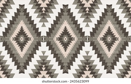 Patrón inconsútil nativo tribal americano.Étnico tradicional navajo,azteca,apache,estilo del vector del suroeste.Motivos abstractos geométricos del boho.Tela,ropa,manta mexicana,alfombra,tejida,impresión,envoltura,decoración.