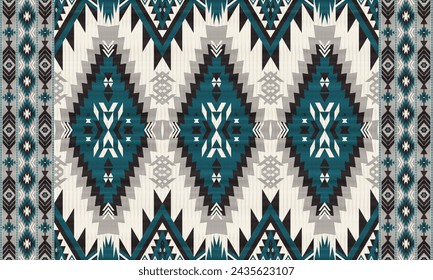 Patrón inconsútil nativo tribal americano.Étnico tradicional navajo,azteca,apache,estilo del vector del suroeste.Motivos abstractos geométricos del boho.Tela,ropa,manta mexicana,alfombra,tejida,impresión,envoltura,decoración.