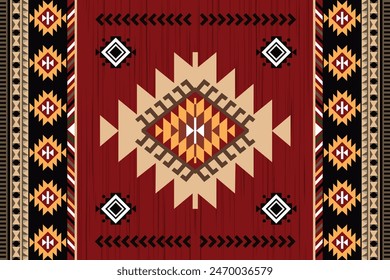 American tribal native seamless pattern.Ethnic traditional Navajo,Aztec,Apache,Southwest vector style.Geometric boho abstract motifs.Fabric,clothing,Mexican blanket,carpet,woven,print,wrap,decoration.