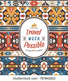 American tribal seamless pattern