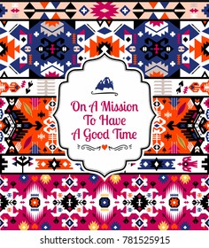 American tribal seamless pattern design