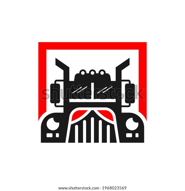 american truck transport logo\
design