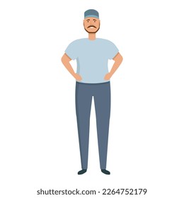American trucker icon cartoon vector. Driver character. Delivery cargo