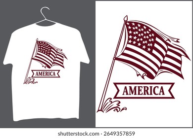 Illustrateur et dessin en t-shirt américain eps10