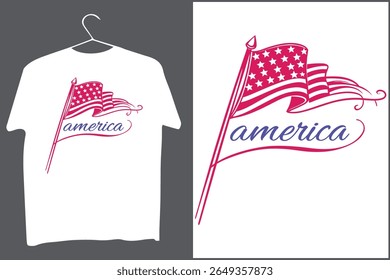 Illustrateur et dessin en t-shirt américain eps10
